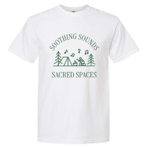 Soothing Sounds Sacred Spaces Sound Therapy Healing Camping Garment-Dyed Heavyweight T-Shirt