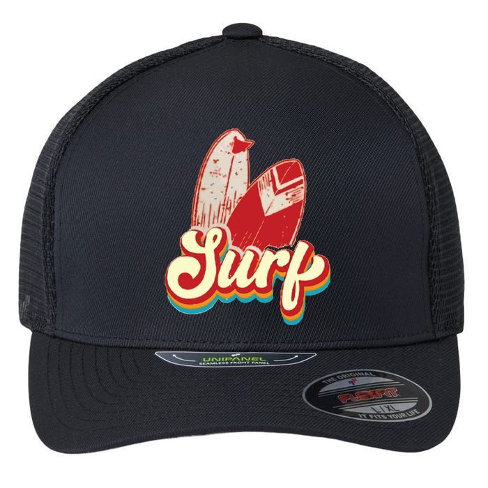 Surfing Surf Surfing Lover Flexfit Unipanel Trucker Cap