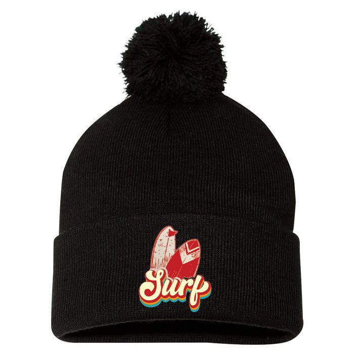 Surfing Surf Surfing Lover Pom Pom 12in Knit Beanie