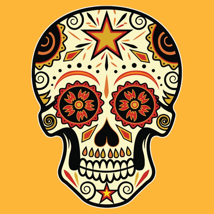 Sugar Skull Spanish Day Of Dead Dia De Los Muertos Sustainable Knit Beanie