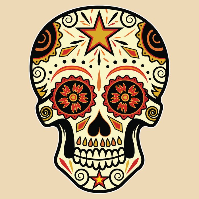 Sugar Skull Spanish Day Of Dead Dia De Los Muertos Drawstring Bag