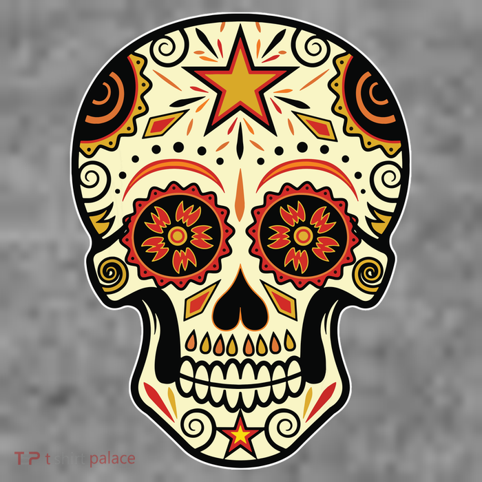 Sugar Skull Spanish Day Of Dead Dia De Los Muertos 7-Panel Snapback Hat