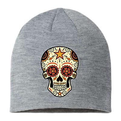 Sugar Skull Spanish Day Of Dead Dia De Los Muertos Sustainable Beanie