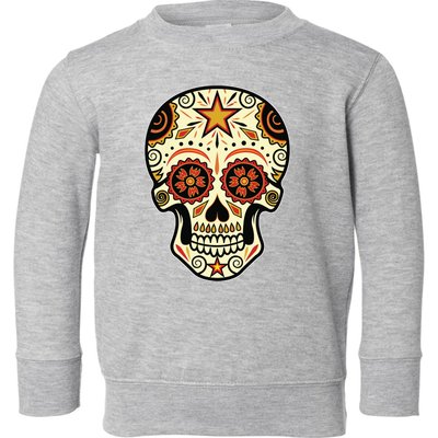 Sugar Skull Spanish Day Of Dead Dia De Los Muertos Toddler Sweatshirt