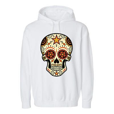 Sugar Skull Spanish Day Of Dead Dia De Los Muertos Garment-Dyed Fleece Hoodie