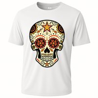 Sugar Skull Spanish Day Of Dead Dia De Los Muertos Cooling Performance Crew T-Shirt