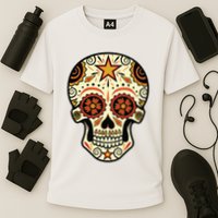 Sugar Skull Spanish Day Of Dead Dia De Los Muertos Cooling Performance Crew T-Shirt