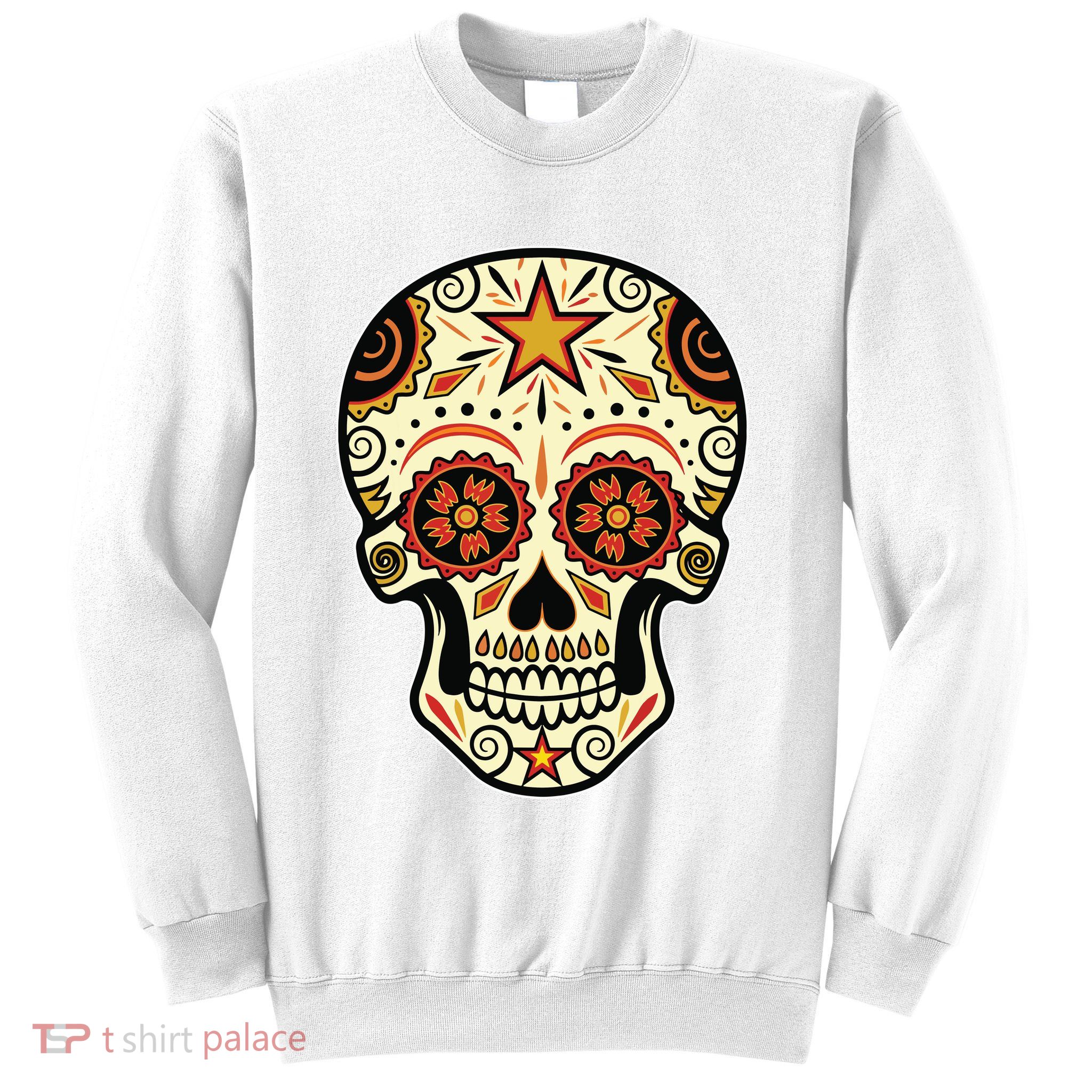 Sugar Skull Spanish Day Of Dead Dia De Los Muertos Sweatshirt