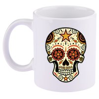 Sugar Skull Spanish Day Of Dead Dia De Los Muertos 11oz C Handle Ceramic Mug