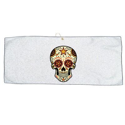Sugar Skull Spanish Day Of Dead Dia De Los Muertos Large Microfiber Waffle Golf Towel