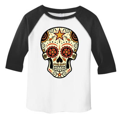 Sugar Skull Spanish Day Of Dead Dia De Los Muertos Toddler Fine Jersey T-Shirt