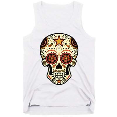Sugar Skull Spanish Day Of Dead Dia De Los Muertos Tank Top