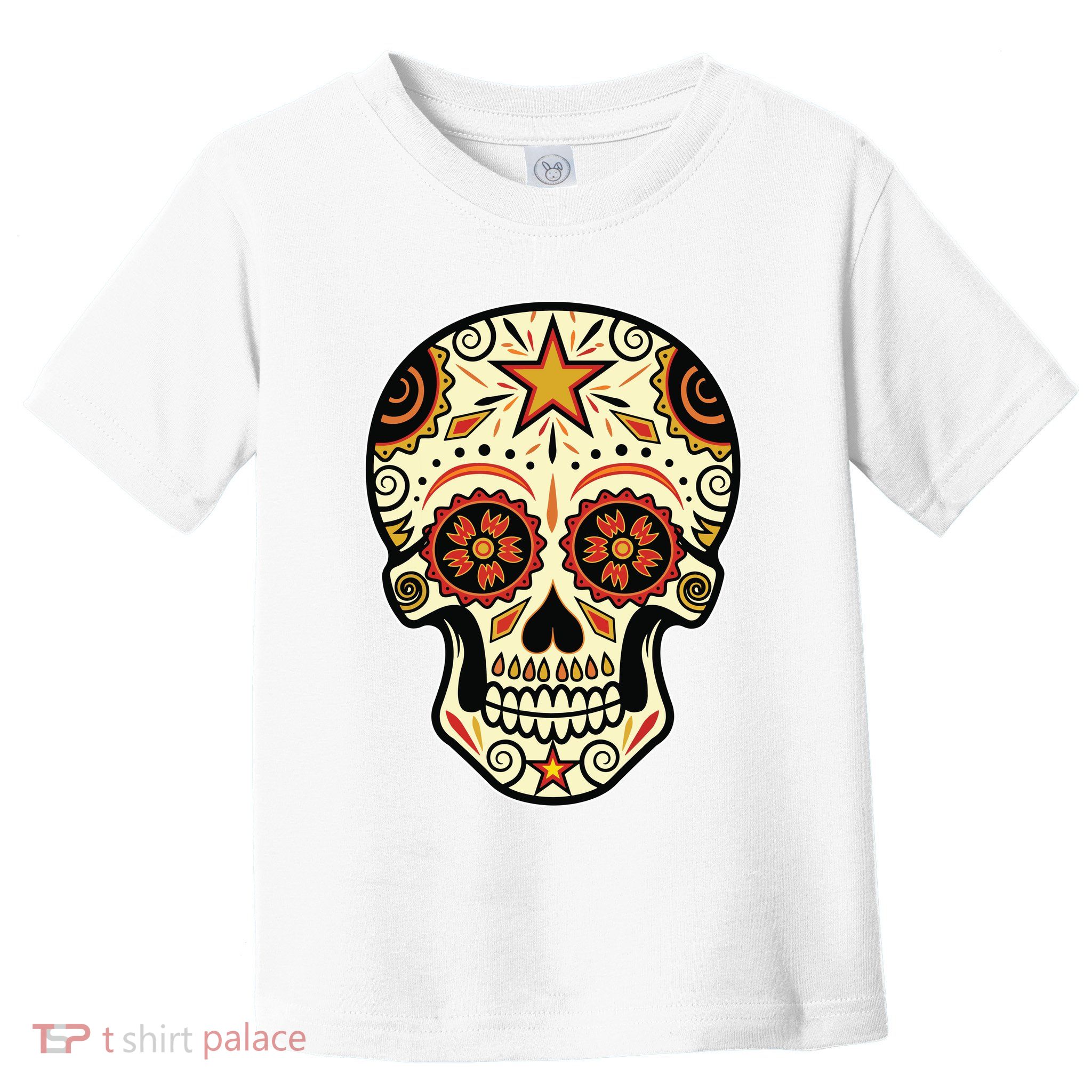 Sugar Skull Spanish Day Of Dead Dia De Los Muertos Toddler T-Shirt