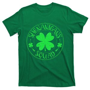 Shenanigans Squad Shamrock Clovers Irish St Patricks Day T-Shirt