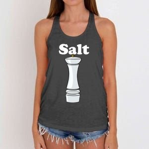 Salt Shaker Salt And Pepper Bff Matching Halloween Costume Funny Gift Women's Knotted Racerback Tank