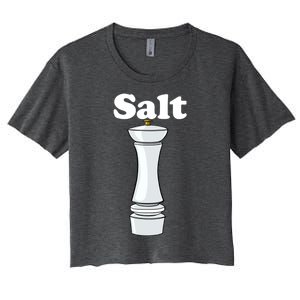 Salt Shaker Salt And Pepper Bff Matching Halloween Costume Funny Gift Women's Crop Top Tee