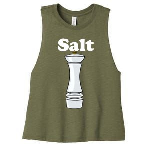 Salt Shaker Salt And Pepper Bff Matching Halloween Costume Funny Gift Women's Racerback Cropped Tank