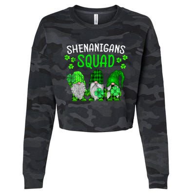 Shenanigans Squad St Patricks Day Gnomes Proud Irish Cropped Pullover Crew