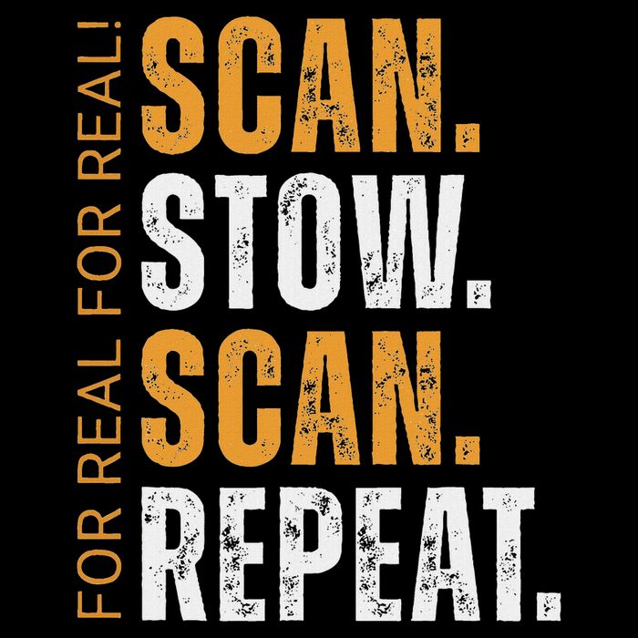 Scan Stow Scan Repeat Funny Warehouse Worker Mousepad