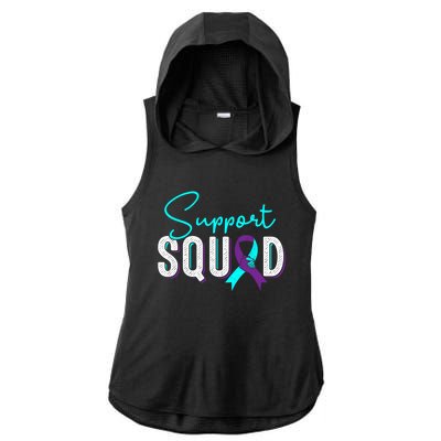 Support Squad Support Suicide Prevention Awareness Gift Ladies PosiCharge Tri-Blend Wicking Draft Hoodie Tank