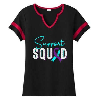 Support Squad Support Suicide Prevention Awareness Gift Ladies Halftime Notch Neck Tee