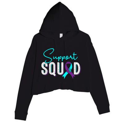 Support Squad Support Suicide Prevention Awareness Gift Crop Fleece Hoodie