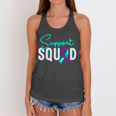 Support Squad Support Suicide Prevention Awareness Gift Women's Knotted Racerback Tank