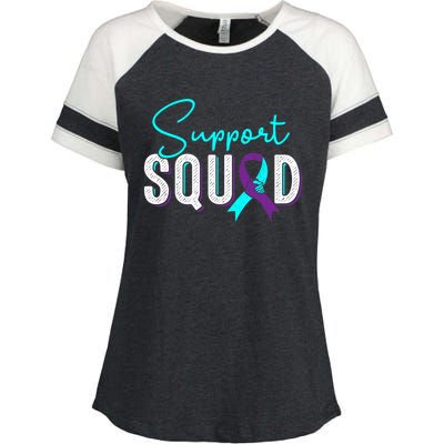 Support Squad Support Suicide Prevention Awareness Gift Enza Ladies Jersey Colorblock Tee