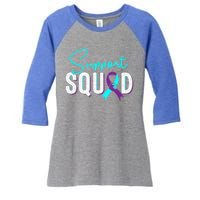 Support Squad Support Suicide Prevention Awareness Gift Women's Tri-Blend 3/4-Sleeve Raglan Shirt