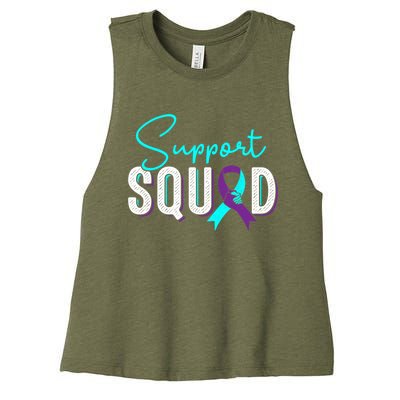 Support Squad Support Suicide Prevention Awareness Gift Women's Racerback Cropped Tank