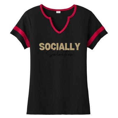 Socially Selective Ladies Halftime Notch Neck Tee