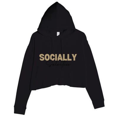 Socially Selective Crop Fleece Hoodie