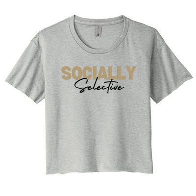 Socially Selective Women's Crop Top Tee