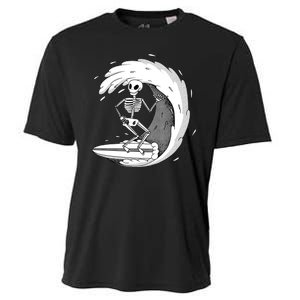 Surfing Skeleton Cooling Performance Crew T-Shirt