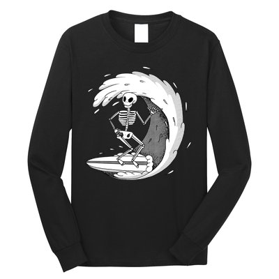 Surfing Skeleton Long Sleeve Shirt