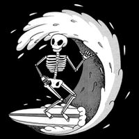 Surfing Skeleton Impact Tech Backpack