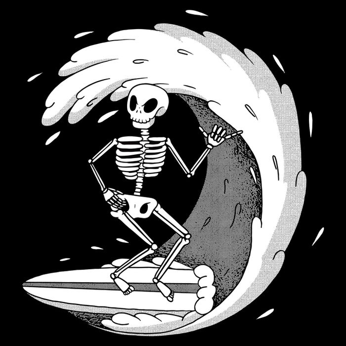 Surfing Skeleton Impact Tech Backpack