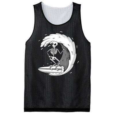 Surfing Skeleton Mesh Reversible Basketball Jersey Tank