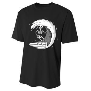 Surfing Skeleton Performance Sprint T-Shirt