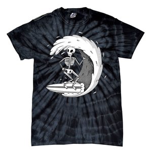 Surfing Skeleton Tie-Dye T-Shirt