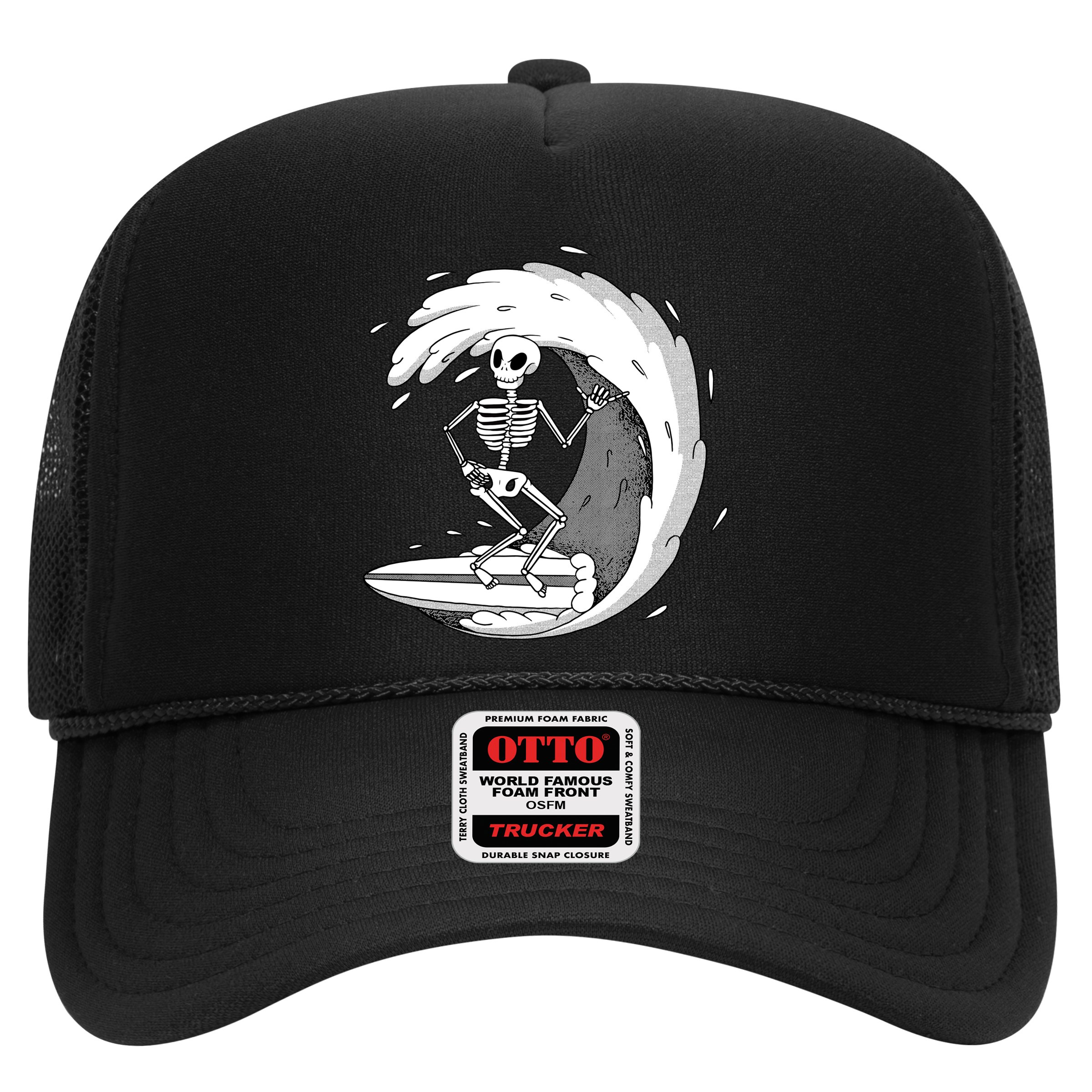 Surfing Skeleton Hat