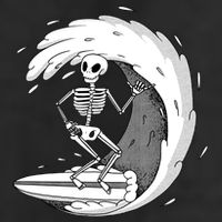 Surfing Skeleton Hat