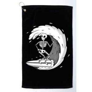 Surfing Skeleton Platinum Collection Golf Towel