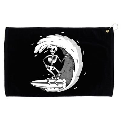 Surfing Skeleton Grommeted Golf Towel