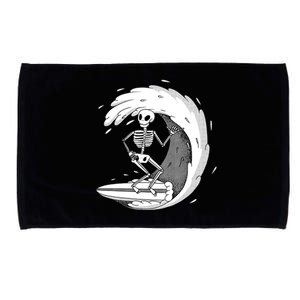 Surfing Skeleton Microfiber Hand Towel