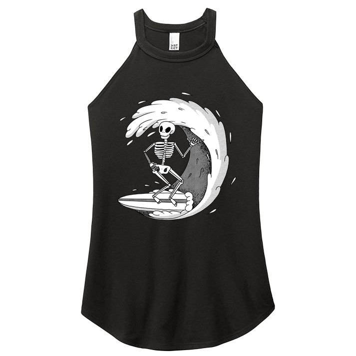 Surfing Skeleton Women's Perfect Tri Rocker Tank
