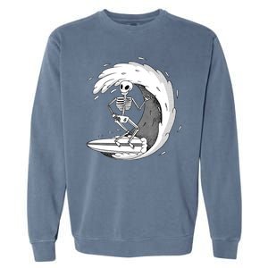 Surfing Skeleton Garment-Dyed Sweatshirt