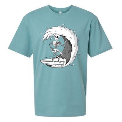 Surfing Skeleton Sueded Cloud Jersey T-Shirt