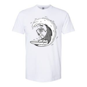 Surfing Skeleton Softstyle CVC T-Shirt