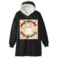 Stay Spooky Stay Groovy Halloween Hooded Wearable Blanket